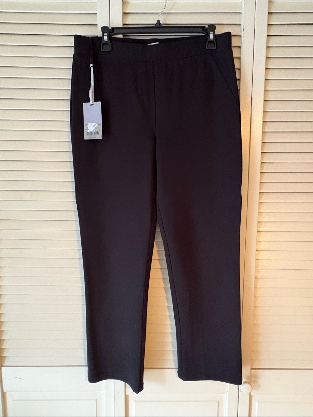 Preston & York Black Straight-Leg Pull-On Pants
